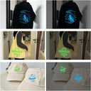 HTVVETUR Glow in The Dark HTV Heat Transfer Vinyl Roll 12 Inch by 10 Feet Iron on DIY for T-Shirt PU Stretch Elastic HTV Vinyl (Dark in Glow Blue, 10FT)