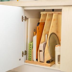 Upgraded Tray Dividers for Cabinets,15in Hx22in Dx12in W, Kitchen Cabinet Tray Divider for Pans, Lids, Pot And Pan, Cookie Sheet. with 3 Dividers, Keeping The Kitchen Organized (1)