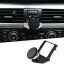 LLKUANG 360-Degree Rotary Cell Phone Holder Mobile Phone Mount for BMW 3 Series E90 E91 E92 E93 2005-2010 2011 2012(Aluminium Alloy)