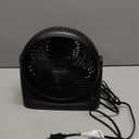 Amazon Basics Air Circulator Desk Fan for Bedroom, Home and Office, 90-Degree Tilt Head, 3 Speed Settings, Cooling, 35 Watts, Black, 11.1"W x 6.3"D x 10.9"H