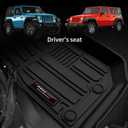 Custom Fit Floor Liners for 2007-2018 Jeep Wrangler 4-Door, Wrangler JK 2-Door Front Floor Mats All Weather TPE Rubber Accessories (Set of 2 Mat)