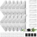 12 Sets of Replacement Filters for 230oz/7L Dog Water Fountain, GISOFIK Cat Water Fountain Filter, 5 Layers Filtration System Pet Fountain Filters Replacement (12 Filters+12 Mesh Bag+14 Sponge)