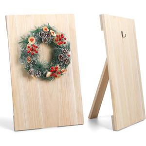 Wreath Easel for Wreaths Making Christmas Wooden Wreath Stand Holder Making Easel Assistant Tabletop Display for Designing for Xmas Crafts Tool 27 x 17 Inch, Garland Not Included