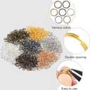 Hotop 1402 Pieces Split Jump Rings Set, Double Closed Jump Ring Multi Color Jewelry with Craft Loop Opener and Split Ring Plier for DIY Necklace Bracelet Craft Making