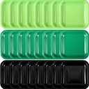 FoldTier 120 Pieces Green Party Theme Decorations Square Paper Plates Birthday Party Cake Dessert Plates(Green,9 Inch)
