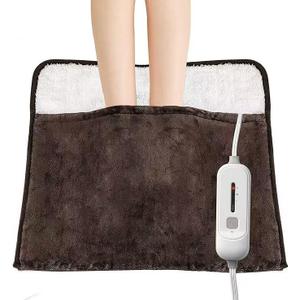 WarmMist Electric Heated Foot Warmers,22”×20” Heating Pad for Feet with 3 Heat Settings,ETL Certified Feet Warmer for Women and Men,Back and Legs,Auto Shut Off,Birthday Christmas Gifts,Brown