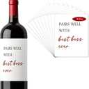 Set of 10 Funny Christmas Gift for Boss Lables, Bosses Day Gift, Boss Gift  Sticker, Boss Day Gift for Her, Boss Day Gift for Him, Boss  Label