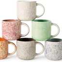 MONITO 12 OZ Coffee Mugs Set of 6, Modern Coffee Mugs Set with handle for Tea/Latte/Cappuccino/Milk/Cocoa.