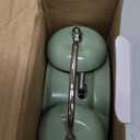 Peakeep Loud Battery Alarm Clock for Heavy Sleepers Adults Kids, Analog 4.5" Twin Bell Old School Fashioned Style for Bedrooms Living Room Decor (Avocado Green)