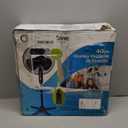 Comfort Zone 16-Inch Oscillating Pedestal Fan  3-Speed High-Velocity Cooling, Adjustable Height & Tilt, Quad-Pod Folding Base, Black  ETL Listed