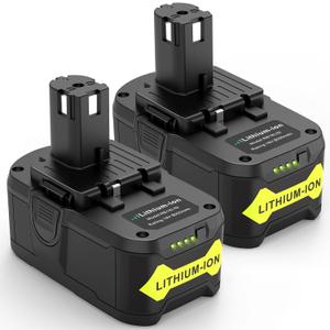 TREE.NB 18Volt 8.0Ah Replacement for Ryobi 18V Lithium Battery Ultra-High Capacity Compatible with Ryobi ONE+ 18V Battery P102 P103 P104 P105 P106 P107 P108 (2Pack)