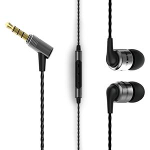 SoundMAGIC E80C Wired Earbuds with Microphone HiFi Stereo Earphones Noise Isolating in Ear Headphones Comfortable Fit Super Bass for Audiophile Gunmetal (Black)