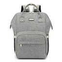 Diaper Bag Backpack, Diaper Bags for Baby Girls Boys, Baby Bags for Moms Dads, Nappy Changing Bag with Insulated Pockets, Multi-Functional Waterproof Backpack with Stroller Straps - Grey