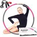 Auoxer Fitness Exercise Weighted Hoops, Lose Weight Fast by Fun Way to Workout, Fat Burning Healthy Model Sports Life, Detachable and Size Adjustable Design (Fuchsia)