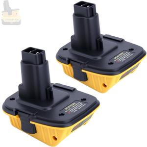 2-Pack DCA1820 Adapter Compatible with Dewalt 18V to 20V Adapter, Compatible with Dewalt 18V Cordless Drills, Circular Saw and Sanders, Fits New 20V Max Lithium Batteries DCB201 DCB203 DCB204 DCB206