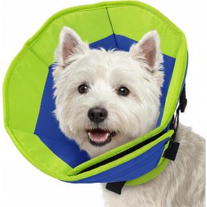 Dog Cone Collar, Adjustable Cone for Dogs to Stop Licking, Soft Dog Cone Alternative for Small Dogs, Pet Recovery Collar After Surgery with Quick Release Buckle, Blue S