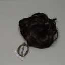 CJL HAIR Large Messy Bun Hair Piece Wavy Curly Scrunchies Synthetic Chignon Ponytail Hair Extensions Thick Updo Hairpieces for Women Dark Brown