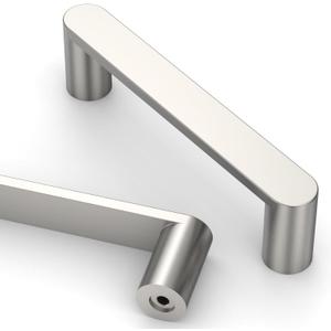 Asidrama 10 Pack 3.75 Inch(96mm) Brushed Satin Nickel Kitchen Cabinet Handles, Cabinet Pulls Kitchen Cabinet Hardware for Cupboard Drawer Pulls