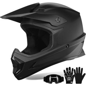 XFMT Youth Dirt Bike Helmet DOT Approved Kids Full Face Motocross Helmets, Large