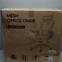 Fizzin Ergonomic Office Chair, 400 LBS Computer Chairs with Adjustable Lumbar Support, Breathable Mesh Desk Chair Ergonomic with Thickened Cushion, Comfy Home Office Desk Chair (Black), Medium