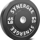 Synergee Bumper Plates Weight Plates Strength Conditioning Workouts Weightlifting 45lbs Single
