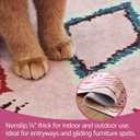 jinchan 2x6 Runner Rug Pink Washable Modern Boho Rug Geometric Hot Nerd Floor Cover Soft Low Pile Non Slip Accent Mat Lightweight Cozy Throw Carpet for Kitchen Bathroom Laundry Room Study Dorm