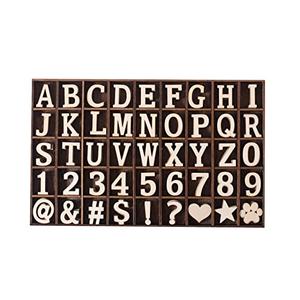 270 Pieces 1 Inch Wood Alphabet Letters Wooden Numbers Mini Blank Symbols Unfinished Heart Star Paw with Rustic Storage Tray for Home Decor Spelling Education Homemade Crafts Party Gifts