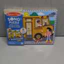 Melissa & Doug The Wheels on The Bus Song Puzzle  8-Piece Wooden Peg Puzzle with Light-Activated Sounds, Music Learning Toy for Toddlers and Preschoolers Ages 2+