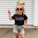 Hello Kindergarten Shirts for Kids First Day of School T Shirt Cute Back to School Short Sleeve Tee Tops (Black 1)