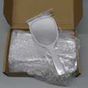 Hicarer 16 Pcs Hand Handheld Mirror with Handle Standard 1x Magnification Plastic Travel Makeup Handheld Cosmetic Mirror for Travel, 3.15 Inch Wide, 7.09 Inch Long (White)