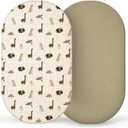 lulumoon Muslin Bassinet Sheets Baby: Cotton Bassinet Fitted Sheets for Boys and Girls - Bassinet Sheets for Oval Rectangle or Hourglass Mattress