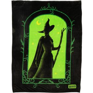 Collectibles Wicked Elphaba Bedding Super Soft Cozy Throw, 46 in x 60 in, (Officially Licensed Product) by Franco