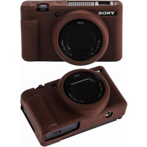 ZV-1F Camera Case, Soft Silicone Protective Case for Sony ZV1F/ZV-1M2/ZV-1 Mark II (NOT for ZV1) Vlog Camera, Lightweight ZV1F Cover (coffee)