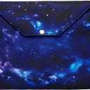 Galaxy Book Sleeve Protector Pouch Book Covers for Paperbacks, Book Sleeves with Zipper Padded, 11.4 Inch X 9 Inch (Galaxy)