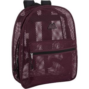 Summit Ridge Mesh Backpacks for Kids, Adults, School, Beach, and Travel, Colorful Transparent Mesh Backpacks with Padded Straps Large
