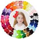 25PCS Big 6 Inch Hair Bows for Girls Grosgrain Ribbon Toddler Hair Accessories with Alligator Clips for Toddlers Baby Girls Kids Teens