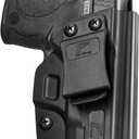 2 x GUN & FLOWER IWB Concealed Carry Polymer Holster for M&P Shield 9mm / .40 3.1'' Pistol, Adj. Cant & Retention | Right Hand