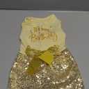 Fitwarm Birthday Girl Dog Tulle Dress, Dog Clothes for Small Dogs Girl, Cat Apparel, Yellow, Small