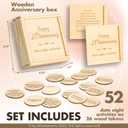 WOODAMORE 21 Year Anniversary Wood Gifts for Him Her - 21 Year Wedding Anniversary Keepsake Gifts for Wife Husband, Happy 21st Marriage Present for Men Women