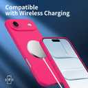 2 x Compatible with iPhone Air Case, Shockproof Liquid Silicone Protective Phone Case with Soft Anti-Scratch Microfiber Lining Ultra Slim Drop Protection Phone Cover (Rose Red)