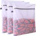 Kimmama Laundry Bag Mesh Wash Bags, Washing Machine Wash Bag, Net Washer Sack with Zipper, Dryer Pouch for Cleaning and Drying Cloths, Garment, Delicates, lingerie, Bra, Pant, Sock, Small Toys (3S(10x12"), White)