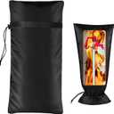 Extended Outdoor Faucet Cover for Winter Freeze Protection, POROLIR Large 25" H x 13" W Thicker Insulation Long Winter Sock for Outdoor Sprinkler Yard Hydrant Hose Bib Insulated Spigot Black