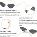 Dollger Cat Eye Cute Sunglasses for Women Men Triangle Vintage Trendy Cool Sun Glasses
