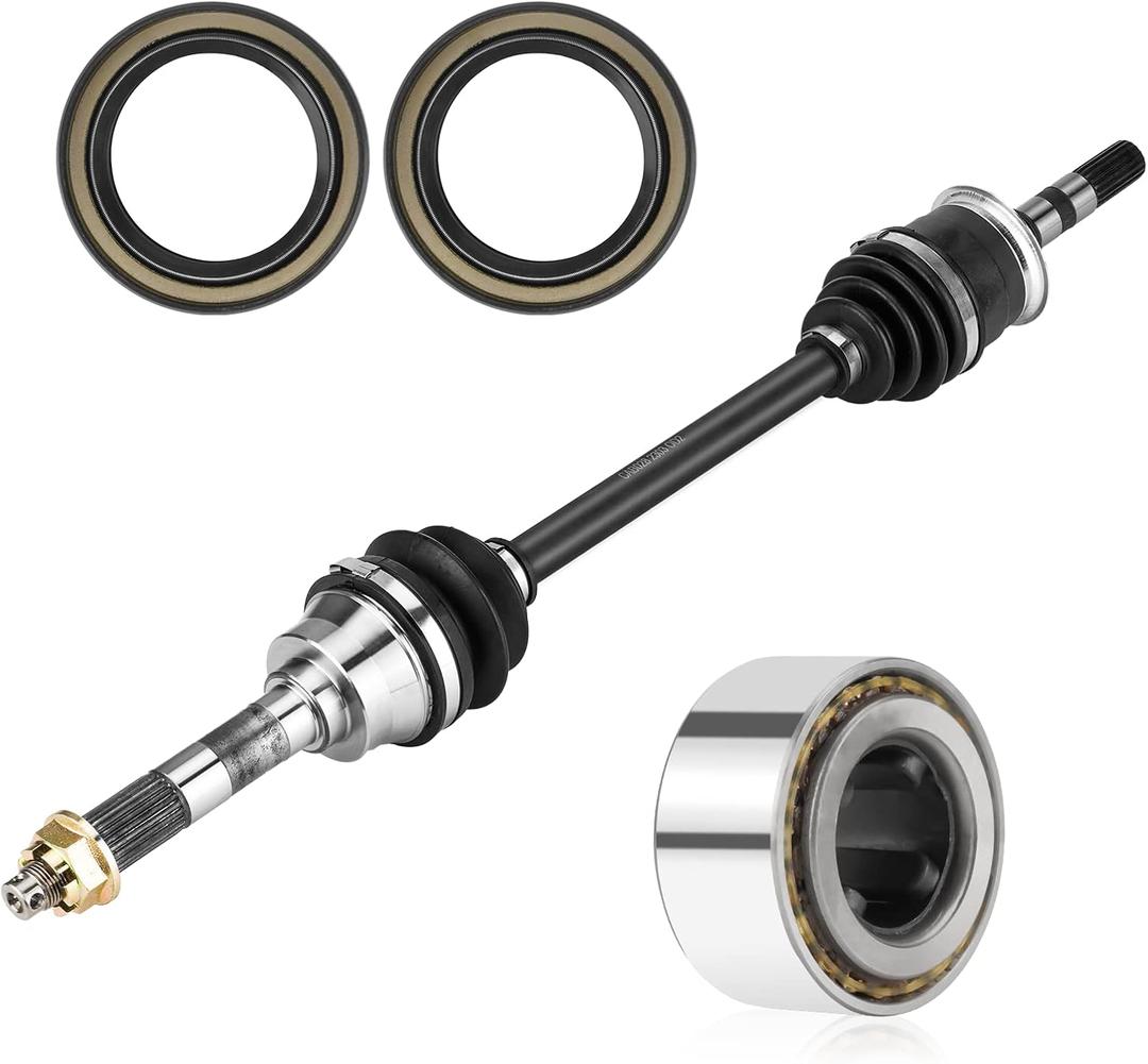 Youxmoto Rear Left/Right CV Axle & Wheel Bearing Kit Fit for Arctic Cat 400 2002-2004; Arctic Cat 500 4x4 (Auto TBX) 2003 2004, 4340 Chromoly Stee CV Axle Drive Shaft