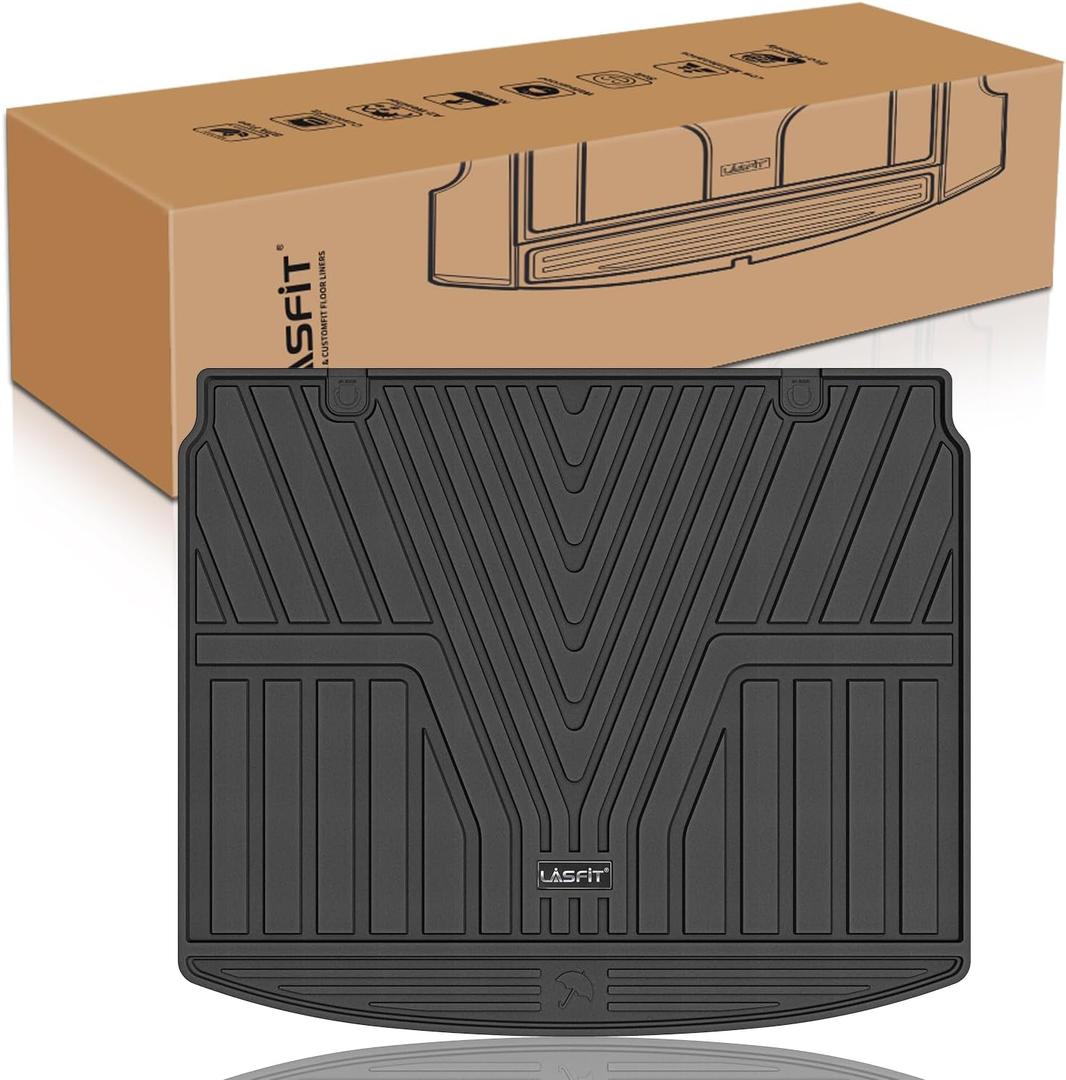 LASFIT Cargo Liner for Honda CR-V 2026 2025 2024 2023 (Gasoline & Hybrid & e:FCEV) All Weather TPE Car Trunk Mat (Upper Position), Cargo Only Black