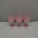 7OZ Plastic Wine Glasses, Reusable Vintage Goblets Unbreakable Drinking Glasses Crystal Water Cups Champagne for Wedding, Parties Mother's Day (24, Pink)