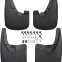 RMOURTEKK Mud Flaps Compatible with Dodge Ram 2009-2018 1500 2500 3500 & 2019-2024 Ram 1500 Classic Without OEM Fender Flares Custom Front and Rear Mud Guard Set（4pcs-Set）