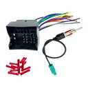 Car Stereo Wiring Harness with Antenna Adapter for Mercedes-Benz 2007-2015 BMW 2002-2011 Volkswagen 2003-2015 Audi 2002-2010 Aftermarket Radio CD Player Installation Wire Cable Kit