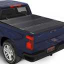 Kikito HTL Truck Bed Tonneau Cover Compatible with 2019-2025 Chevy Silverado/GMC Sierra 1500, 6.6ft (79.4in) Low-Profile Style FRP Hard Folding No-Drill 100% Bed Access