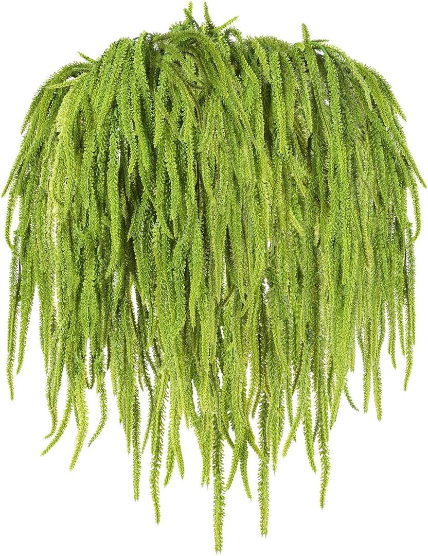 12 Pcs Amaranthus Artificial Flower Artificial Hanging Amaranthus Faux String of Pearls Plant Wall Hanging Decor for Wedding Floral Arrangement Home Garden Decor Party Supplies (Green) (24 Inch)